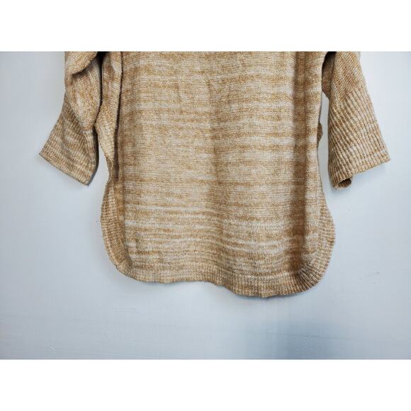 Field Flower ANTHROPOLOGIE Sweater Womens Medium Pullover Tan Cowl Neck Brown - Picture 3 of 12